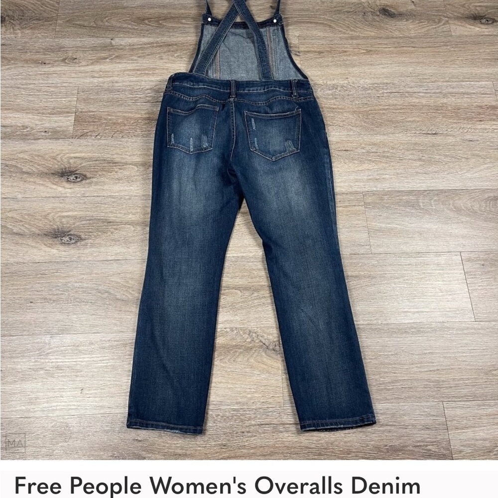 Free People Women's Overalls Denim Casual Farmcore Size 29 Blue